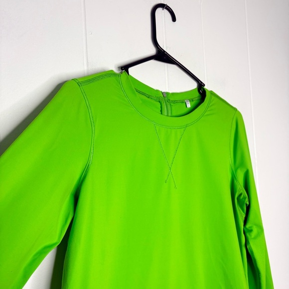 Lululemon Run: Warm Up Crew Frond Lime Green Running Workout Women’s Size Medium - Picture 5 of 8